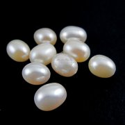 10pcs 5x7mm drop shape white half drilled fresh water pearl beads DIY earrings supplies 3020065