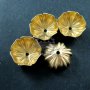 20pcs 17mm vintage style raw brass filigree glass dome beads cap DIY beading supplies findings 1564002
