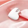 Keepsake Breast Milk Resin Heart Bezel Pendant Settings,Solid 925 Sterling Silver Pendant Charm,Moissanite Art Deco DIY Pendant Supplies 1431434