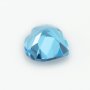 1Pcs Heart Faceted Swiss Blue Topaz November Birthstone Nature Point Back Gemstone DIY Supplies 4130021