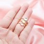 Minimalist Breast Milk Keepsake Resin Round Ring Bezel Settings,Solid 14K 18K Gold Ring,Solid Back Round Ring,DIY Memory Ring Supplies 1215065