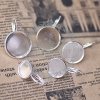 20Pcs 20MM silver plated brass round earring hoop,earring tray,earring setting,earring hook 1702007-6