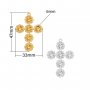 6 Stones Keepsake Breast Milk Resin Round Bezel Cross Pendant Settings,Stainless Steel Yellow Gold Silver Cross Pendant,DIY Pendant Blank 1411476