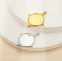 12MM Vintage Styles Round Bezel Stainless Steel Pendant Settings,Yellow Gold Rhodium Round Pendant Charm,DIY Pendant Blank Supplies 1411472