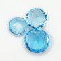 1Pcs Faceted Round Swiss Blue Topaz Nature Point Back Gemstone November Birthstone DIY Loose Stone Supplies 4110182