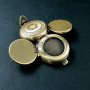 5pcs 16mm round bezel tray setting flower engraved brass antiqued bronze vintage style fold photo locket pendant charm 1111047