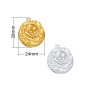 Mother and Baby Flower Pendant Charm,Stainless Steel Gold Plated Rose Flower Pendant,Simple Flower Pendant,DIY Pendant Supplies 1431534