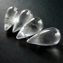 4pcs 15x30mm water drop shape crystal quartz half drilled loose beads for DIY pendant charm supplies 3000031