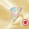 8x10MM Pear Color Change Simulated Opal Minimalist Solitaire Pear Ring,Solid 925 Sterling Silver Pear Ring,Simple Pear Adjustable Ring 6230061