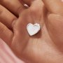 Keepsake Breast Milk Resin Heart Bezel Pendant Settings,Solid 925 Sterling Silver Pendant Charm,Moissanite Art Deco DIY Pendant Supplies 1431434