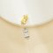 4x6MM Rectangle Prongs Bezel Pendant Settings With Two Loops,Yellow Gold Plated Stainless Steel Rectangle Pendant Charm,Minimalist Pendant,DIY Pendant Blank 1431459