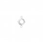 Two Loops Round Prongs Bezel Pendant Settings,Rose Gold Plated Stainless Steel Pendant Charm,Round Two Loops Charm Pendant,Simple Pendant Blank 1411435