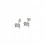 1Pair Multiple Size Prong Bezel Rose Gold Plated Solid 925 Sterling Silver Studs Earrings Blank Settings for Gemstone Moissanite 1706043