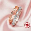 Keepsake Breast Milk Resin Ring Settings,Full Band Eternity Marquise Bezel Solid 925 Sterling Silver Rose Gold Plated Ring,Stackable Ring,DIY Ring Supplies 1294710