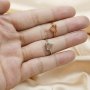 1Pcs 4-13MM Rose Gold Plated Solid 925 Sterling Silver Simple Heart Prong Bezel DIY Adjustable Ring Settings for Gemstone 1294169