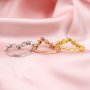 Keepsake Solid 9K 14K 18K Gold Ring Settings for Breast Milk Resin 2x4MM Marquise Bezel with 2mm Birthstone Stackable Ring Curved Bezel 1294287