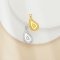 Pear Bezel Stainless Steel Pendant Settings,Yellow Gold Rhodium Pear Pendant Charm,Minimalist Pendant,DIY Pendant Supplies 1431526