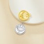 Keepsake Breast Milk Resin Round Bezel Pendant Settings,Stainless Steel Sun Pendant,Gold Plated Pendant,DIY Pendant Supplies 1411426