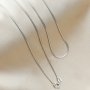 1MM Thick Snake Necklace Chain Solid 925 Sterling Silver Necklace DIY Jewelry Supplies 1322056