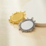 Keepsake Breastmilk Stainless Steel Round Bezel Pendant,Vintage Styles Art Deco Round Pendant Charm,Silver Gold Pendant,DIY Pendant Supplies 1411440