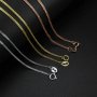 1Pcs 1.5MM Thick 16-22Inches Rose Gold Plated Solid 925 Sterling Silver Cable Chain Necklace DIY Supplies Findings 1320006