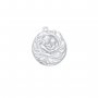 Mother and Baby Flower Pendant Charm,Stainless Steel Gold Plated Rose Flower Pendant,Simple Flower Pendant,DIY Pendant Supplies 1431534