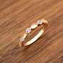 Solid 18K Gold Keepsake Ring Settings for Breast Milk Resin 2x4MM Marquise Bezel with 2mm Birthstone Stackable Ring Bezel 1294212-2