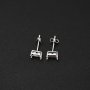 1Pair Multiple Size Prong Bezel Rose Gold Plated Solid 925 Sterling Silver Studs Earrings Blank Settings for Gemstone Moissanite 1706043