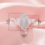 5x10MM Keepsake Breast Milk Resin Marquise Bezel Ring Settings,Solid 925 Sterling Silver Ring,Infinity Art Deco Ring,Pave CZ Stone Ring,DIY Ring Supplies 1295060-1