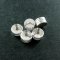 20pcs 4x6mm silver plated brass glass tube base bezel DIY glass dome supplies findings 1532007
