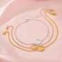 Keepsake Breast Milk Resin Oval Bezel Bracelet Settings,Solid 14K 18K Gold Bracelet,Minimalist Bracelet,DIY Bracelet Supplies 7''+2'' 1900332