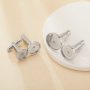 Round Stainless Steel Cuff links Bezel Settings,Customized DIY Photo Cufflinks,DIY Resin Wedding Cuff Links Blank Supplies 1500174