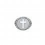 Heavy Cross Stainless Steel Ring,Gold Silver Black Baptism Ring,Cross Religious Ring,Men's Ring,DIY Ring Supplies 1295012