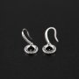 1Pair 5-8MM Round Prong Bezel Rose Gold Plated Solid 925 Sterling Silver Hook Earrings Blank Settings for Gemstone Moissanite 1706041