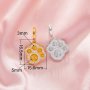 Keepsake Breast Milk Resin Round Paw Pendant Settings,Solid 14K 18K Gold Pendant Charm,DIY Pendant Supplies 1411459