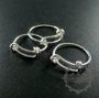 5pcs 17.5mm diameter silver plated brass simple wiring ring DIY ring supplies findings 1294032