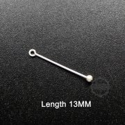 5Pcs 13MM 925 Sterling Silver Screw Ball Pin For Beading Pendant Bail DIY Supplies 1512012-1