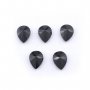 5Pcs Pear Black Spinel Faceted Cut Loose Gemstone Natural Semi Precious Stone DIY Jewelry Supplies 4150007