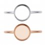 Round Breast Milk Keepsake Resin Ring Settings,Cup Bezel Ring,Solid 14K Gold Ring Bezel,Solid Back DIY Ring 1215041