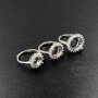 1Pcs 8-10-12MM Round Cz Stone Prong Setting 925 Sterling Silver Bezel Tray Adjustable Ring Settings 1212036