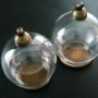 6pcs 30mm round vintage style bronze bulb vial glass bottle with 20mm open mouth DIY pendant charm supplies 1810413