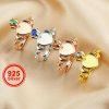 6MM Heart Keepsake Breast Milk Resin Claddagh Hands Ring Bezel Settings Birthstone Rose Gold Plated Solid 925 Sterling Silver Adjustable Ring 1294334