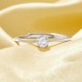 Minimalist Solitaire Round Simulated Diamond Ring With 4MM Round White Cubic Zirconia,Solid 925 Sterling Silver Ring,Simple Adjustable Ring 6210344