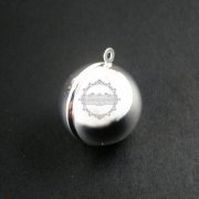 5pcs 20mm round silver brass ball photo locket pendant charm wholesale 1112007