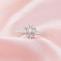 5 Stones 3MM Round Prong Ring Settings,Solid 14K 18K Gold Ring,Flower Round Ring,DIY Ring Supplies For Gemstone 1212136