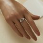 7x9MM Oval Prongs Ring Settings,316L Stainless Steel Oval Ring,Vintage Styles CZ Stone Oval Ring Blank,DIY Ring Supplies For Gemstone 1222146