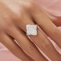 6x12MM Keepsake Breast Milk Resin Marquise Bezel Ring Settings,Daisy Flower Solid 14K 18K Gold Ring,Solid Back Flower Art Deco Ring,DIY Ring Supplies 1295059