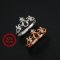 4MM Round Prong Ring Settings Solid 925 Silver Rose Gold Plated Flower DIY Adjustable Ring Bezel for Gemstone Supplies 1210104