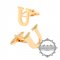 1Pair U 18MM Initial Letter Alphabet Gold Color Brass Novelty Cufflinks Fashion Sleeve Buttons Shirt Cuff Links 8613003U