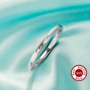 Keepsake Breast Milk Resin Channel Bezel Ring Settings,Solid 925 Sterling Silver Ring,Minimalist Channel Ring,Stackable Ring,DIY Ring Supplies 1295073